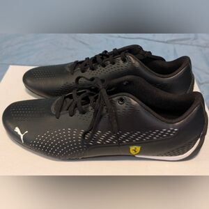 Puma and Ferrari Black and White Men's Sneakers